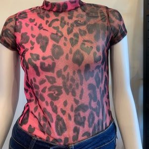 Fuchsia animal print Bodysuit